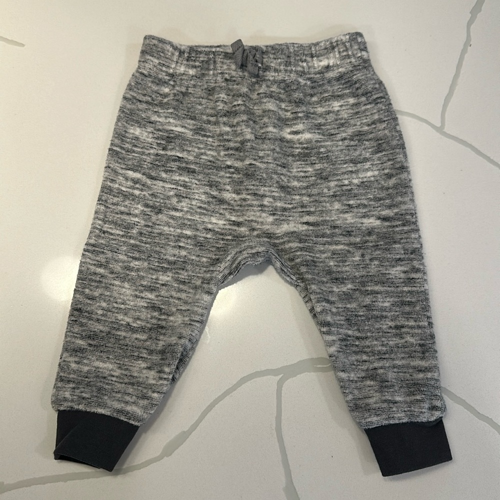 Cat & jack baby fleece sweatpants joggers gray white space dye size 6-9 months